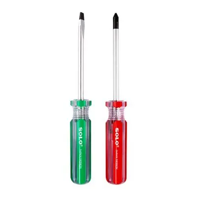 Screwdriver SOLO No.653-3 Size 3 Inch (Pack 2 Pcs.) Red-Green