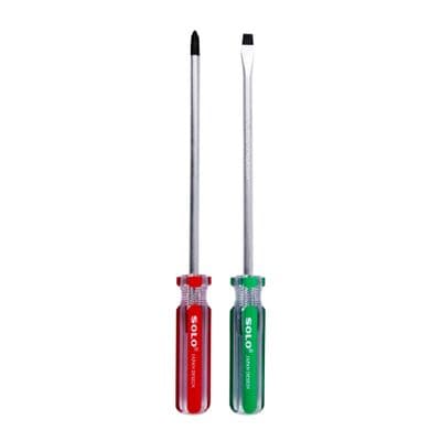 Screwdriver SOLO No.656-6 Size 6 Inch (Pack 2 Pcs. ) Red-Green