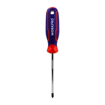WORKPRO Screwdriver with Tri-Color Handle CR-V (WP221027), PH1 x 100 mm