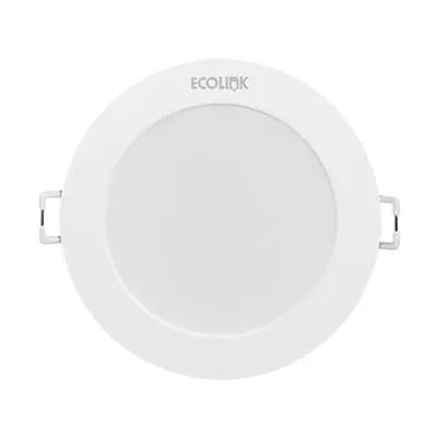 ECOLINK Round Downlight LED 7W Daylight (EDL190B DL 7W 4), 4 Inch, White Color