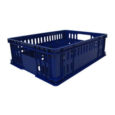 Glass Crate Plastic For 24 Pcs. KASSA HOME VCP-24BL Size 49 x 33.5 x 14.2 CM. Blue