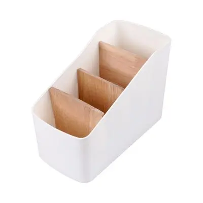 KASSA HOME Namu Storage Box With 4 Compartment (CHG23312), White - Brown