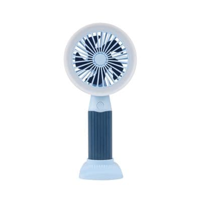 SANDI Square Base Portable Electric Fan Flash Light (UTMF-0045BL), Blue
